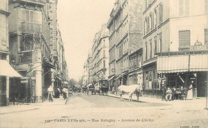 / CPA FRANCE 75017 "Paris, rue Balagny, av de Clichy"