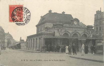 / CPA FRANCE 75017 "Paris, gare de la porte Maillot"