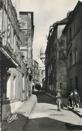 / CPSM FRANCE 75018 "Paris, le vieux Montmartre, la rue Saint Rustique"