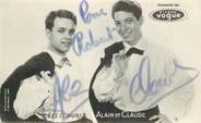 Theme  CPSM   AUTOGRAPHE  /   ARTISTE Alain et Claude