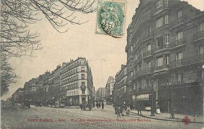 / CPA FRANCE 75018 "Paris, rue des Poissonniers et Bld Barbès"