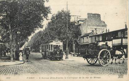 / CPA FRANCE 75019 "Paris, l'avenue Jean Jaurès" / TRAMWAY