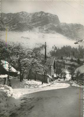 / CPSM FRANCE 74 "Thollon, route de Lajoux et vue sur les Memises"