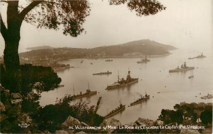 CPSM FRANCE 06 "Villefranche sur Mer, la rade et l'escadre"