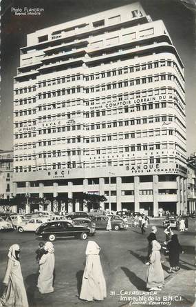 CPA MAROC "Casablanca, immeuble de la BNCI"