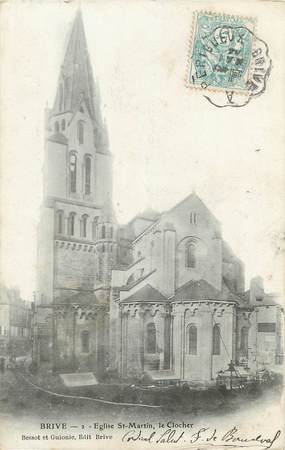 / CPA FRANCE 19 "Brive, église Saint Martin, le clocher"