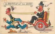 Illustrateur CPA JEAN DE PREISSAC  "La Bouteille est mon guide"