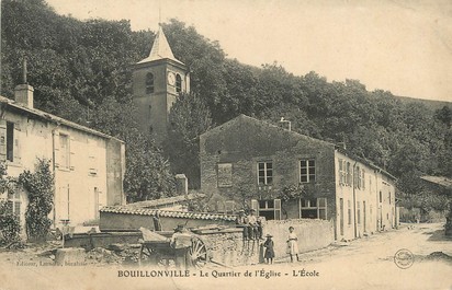 / CPA FRANCE 54 "Bouillonville, le quartier de l'église, l'école"