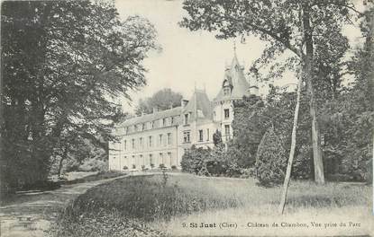 / CPA FRANCE 18 "Saint Just, château de Chambon "