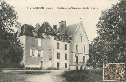 / CPA FRANCE 18 "Givardon, château d'Allardes"