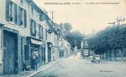 95 Val D'oise / CPA FRANCE 95 "Asnières sur Oise, la place et le tabac Raymond"