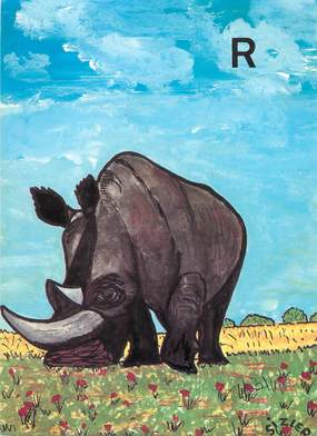 CPSM ILLUSTRATEUR JC SIZLER "Rhinocéros"