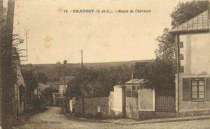 / CPA FRANCE 95 "Chaussy, route de Chérence"