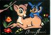  CPA ILLUSTRATEUR DISNEY /BAMBI  /  carte en feutrine