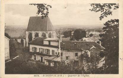 / CPA FRANCE 95 "Ecouen, quartier de l'église"