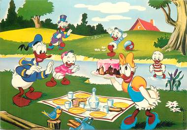  CPA ILLUSTRATEUR DISNEY  / Donald et Daisy