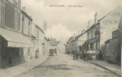 / CPA FRANCE 95 "Survilliers, rue de la gare"