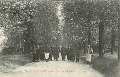 / CPA FRANCE 95 "Cormeilles, une marche militaire"