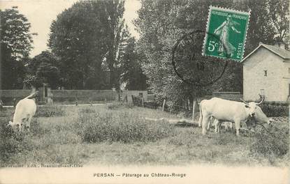 / CPA FRANCE 95 "Persan, pâturage du Château rouge" / VACHES