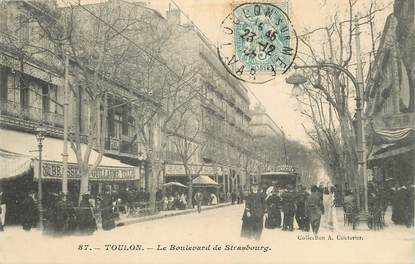 / CPA FRANCE 83 "Toulon, le boulevard de Strabourg"