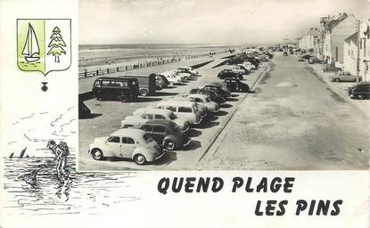 / CPSM FRANCE 80 "Quend Plage Les Pins, la terrasse maritime" / AUTOMOBILE
