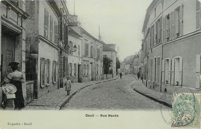 / CPA FRANCE 95 "Deuil, rue Haute"