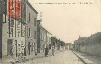 / CPA FRANCE 95 "Cormeilles en Vexin, la grande rue et la poste"