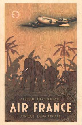 CPA PUBLICITE  "Air France" / ELEPHANT / AVIATION