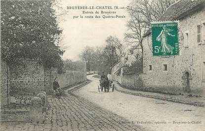 / CPA FRANCE 91 "Bruyères Le Châtel, entrée de Bruyères"