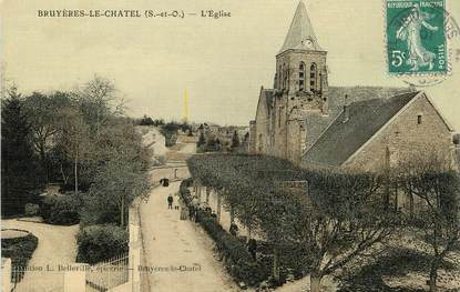 / CPA FRANCE 91 "Bruyères Le Châtel, l'église"