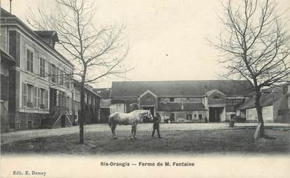 / CPA FRANCE 91 "Ris Orangis, ferme de Mr Fontaine"