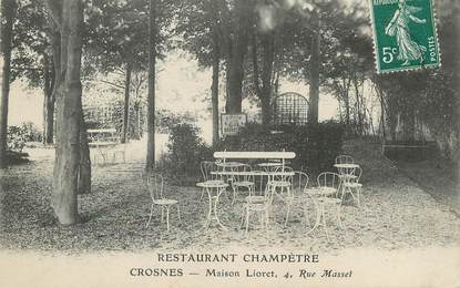 / CPA FRANCE 91 "Crosnes, maison Lioret, restaurant Champêtre"