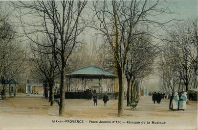 CPA FRANCE 13 "Aix en provence, place Jeanne d'Arc, le Kiosque"