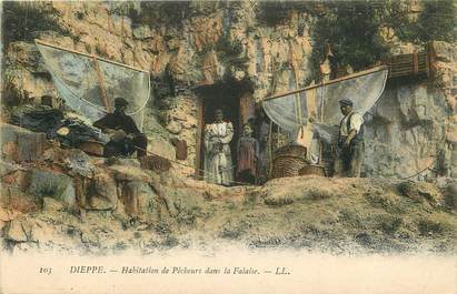 CPA FRANCE 76 "Dieppe, habitation de pêcheurs"