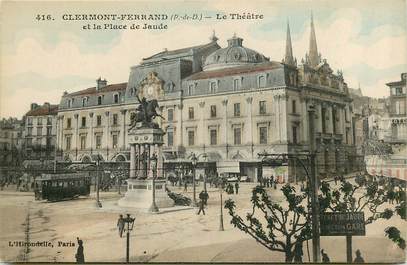 CPA FRANCE 63 "Clermont Ferrand, le théatre et la place de jaude"