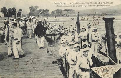 CPA FRANCE 83 "Hyères, apprentis cannoniers du Vaisseau Ecole Tourville"