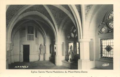 / CPSM FRANCE 02 "Vailly sur Aisne, église Sainte Madeleine du Mont Notre Dame"