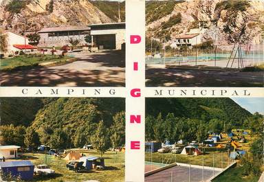 / CPSM FRANCE 04 "Digne" / CAMPING MUNICIPAL