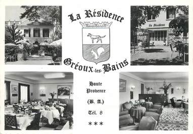 / CPSM FRANCE 04 "Gréoux Les Bains, hôtel restaurant La Résidence"