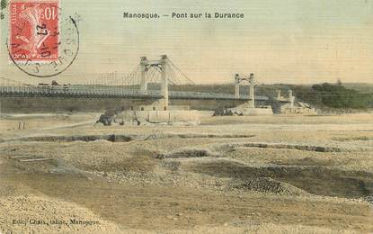 / CPA FRANCE 04 "Manosque, pont sur la Durance"