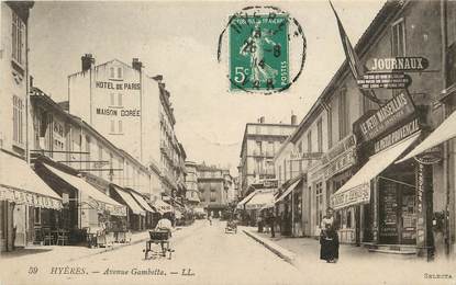 CPA FRANCE 83 "Hyères, avenue Gambetta"