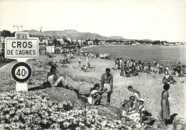 / CPSM FRANCE 06 "Cros de Cagnes, la plage"