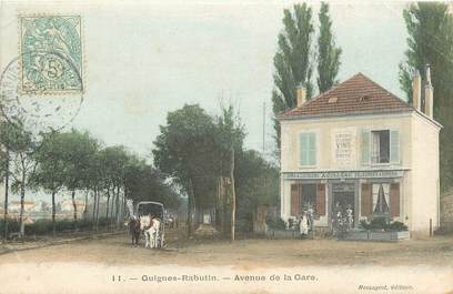 CPA FRANCE 77 "Guignes Rabutin, avenue de la gare"