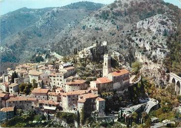 / CPSM FRANCE 06 "Eze village, vue aérienne sur le bourg" 