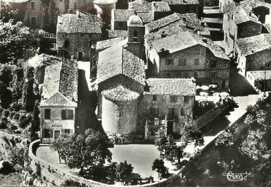 / CPSM FRANCE 06 "Gourdon , vue générale aérienne"