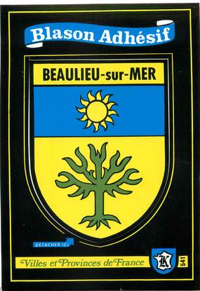 / CPSM FRANCE 06 "Beaulieu sur Mer" / BLASON ADHESIF