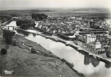 / CPSM FRANCE 77 "Bray sur Seine, vue générale aérienne"