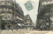 75 Pari CPA FRANCE 75002 "Paris, la rue de la Chaussée d'Antin et le Théâtre du Vaudeville"