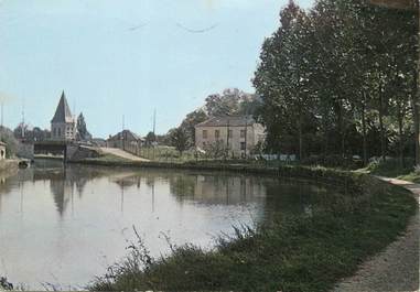 / CPSM FRANCE 77 "Claye Souilly, le canal et l'église"