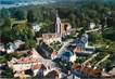 / CPSM FRANCE 77 "Faremoutiers, vue aérienne, l'église et l'abbaye"